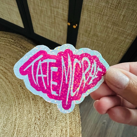 💖💋😘  Tate McRae pink Stickers Music Girly Glitter Stickers Set Of  5 🎶 - Picture 7 of 10